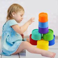 Juego De Juguetes Educativos Para Bebés 9PCS Torre De Bloques Plegable De Oso Arcoíris Alfabeto Y Números Regalo Para Niños - details 9