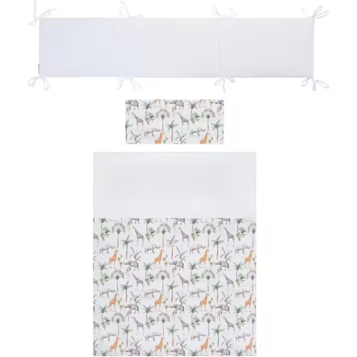 SET Funda nórdica, Funda Almohada y Protector 3 piezas para cuna y minicuna bebe y niño de Bimbidreams 100% algodón - 1