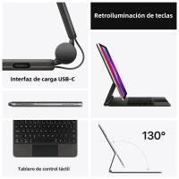 Teclado Mágico AJIUYU Para iPad pro 11 Pulgadas 2da 3ra 12.9 6ta Air 4ta 5ta Funda Inteligente Retroiluminada Compatible Con Tablet - details 1