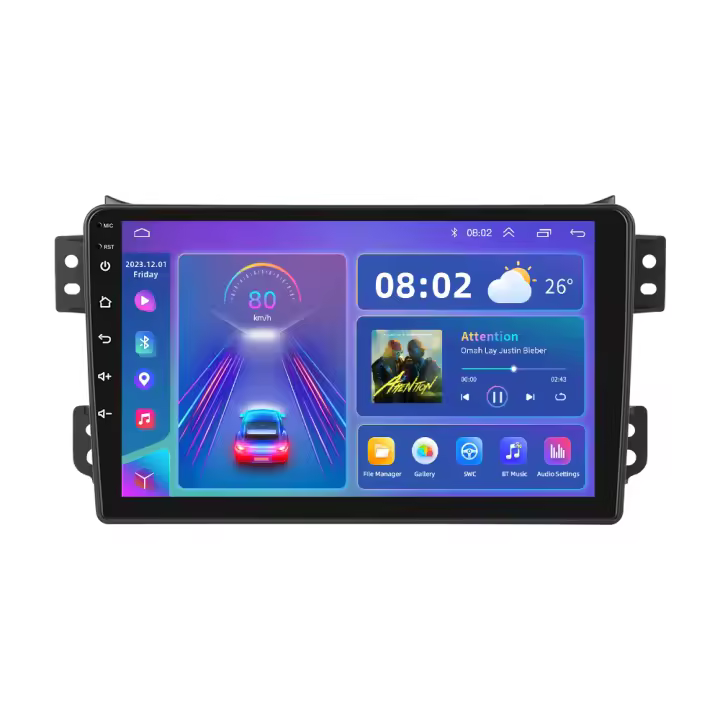 Podofo Radio de coche Android 2 Din para Suzuki Splash/RITZ 2008 Carplay 8+128GB AI Voice WIFI+4G DSP GPS Navegación Multimedia Reproductor de Video - 1