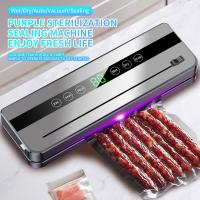 Food Vacuum Sealer Machine Dry and Moist Food Modes Automatic For Light Food Preservation With 10Pcs Bags Paper For Food Preservation Home Kitchen - details 1