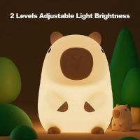 Lámpara De Noche De Silicona Capybara Para Niños Luz De Sueño USB Recargable Decoración Animal Táctil Luz De Mesa Para Dormitorio - details 8