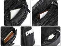 Bolso De Hombro Para Mujer De Lujo En Cuero Suave Diseñador Bolso Cruzado De Calidad Sac a Main Estilo Versátil Tote Solid PU Con Cierre De Cremallera - details 12