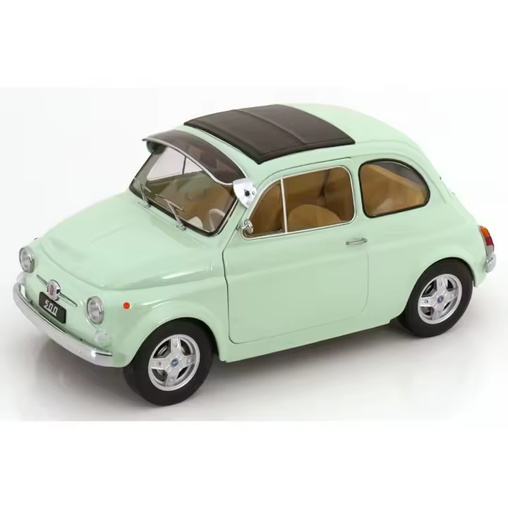 KK Escala 1/12 FIAT 500 F CUSTOM CON LLANTAS ABARTH VERDE MENTA 1968 - KKDC120066 - 1