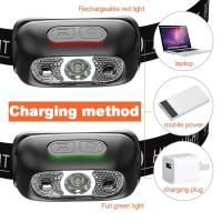 Linterna Frontal LED Recargable Mini Con Sensor Impermeable Para Camping Pesca Y Luz De Trabajo Al Aire Libre Hecha De Metal De Batería Lithium - details 3