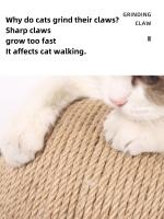 Juguete Para Gatos De Madera Sólida Con Alambre De Sisal Duradero Y Natural Juguete De Afilado Para Gatos Con Cordón De Sisal Para Subir Y Escalar - details 1