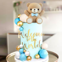 Toppers De Pasteles Para Baño De Rosas Rosa Decoración De Fiesta De Baño De Rosas Para Bebés Niño Y Niña Adornos De Galleta De Dibujos Animados Y Colores Sólidos Para Fiestas De Bebés - details 6
