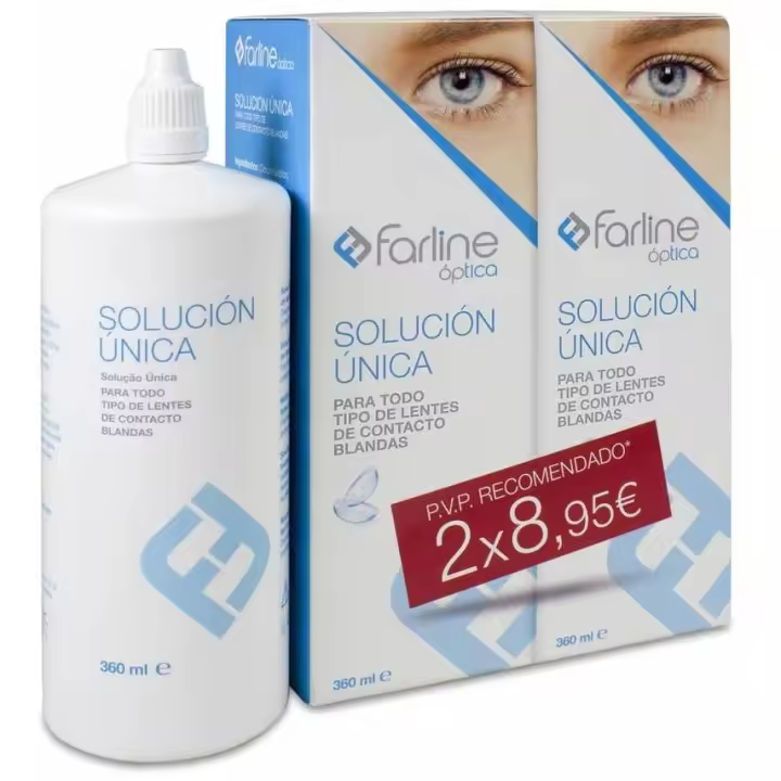 Farline Solucion Unica Lentes De Contacto 2X 360 Ml - 1