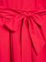 Vestido Largo Rojo Casual Elegante Para Mujer Con Cinturón Y Bolsillos Manga Corta Estilo Vintage Primavera Verano Sin Estirar Polyester - details 4