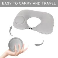 Almohada De Viaje Inflable En Forma De U Soporte Cervical Portátil Para Descanso Comfortable Almohada De Cola De Caballo Para Cervical - details 4
