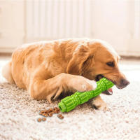 Juguetes Para Perros Masticables De Limpieza Dental Para Pequeños Y Medianos Perros Juguetes Dispensadores De Alimentos Accesorios Para Perros Material TPR Verde Naranja - details 6