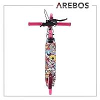 Arebos Patinete con Ruedas de Goma con LED - Suspensión Delantera - Soporte para Botella y Timbre - details 19