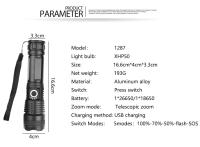 Linterna Táctica De Láser Y LED Blanca 15000 Lumens Zoomable Impermeable Torcha Ajustable Para Camping Y Senderismo Al Aire Libre - details 0