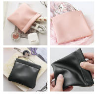 Set De 2 Bolsas De Maquillaje Miniatura De Cuero PU Bolsa De Viaje Portátil Para Labiales Monedas Y Tarjetas Con Cierre De Punta - details 8