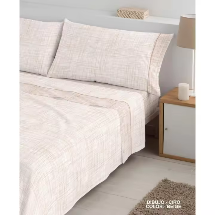 JUEGO DE SABANAS TELA CIRO BEIGE POLO POLO 105 CM - 1