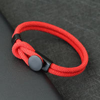 Nuevo Pulsera De Hombre Con Dos Capas De Cuerda De Náilon 4mm Pulsera De Hilo Rojo Suerte Tamaños Diferentes Accesorios Regalo Para Él - details 3