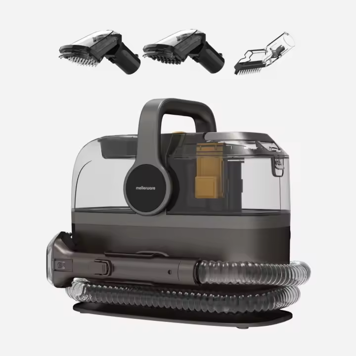 Mellerware - Aspirador de Tapicerías y Alfombas, Potencia 600W, Doble Depósito de Agua, Diseño Compacto, Limpieza Profunda - 1