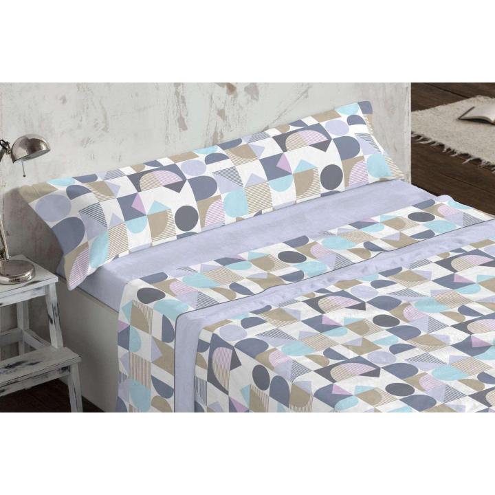 Juego De Sábanas Coralina 3 Piezas - Microfibra Estampada Invierno | Cama 135 Cm
