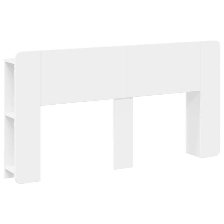 vidaXL Cabecero con armario con almacenamiento Madera de Ingeniería 154 x 18.5 x 80 cm Multicolor