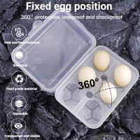 6 girds contenedor de huevos, caja de almacenamiento de huevos de plástico a prueba de golpes protección para camping picnic viaje cocina al aire libre - details 3