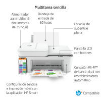 HP DeskJet 4120e - Impresora Multifunción, Wi-Fi Direct,  HP Smart App,  USB 2.0 de Alta velocidad y Apple AirPrint, Imprime,  Escanea y Copia en Blanco & Negro y en Color, 6 Meses de Impresión Instant Ink con HP+ - 26Q90B - details 4
