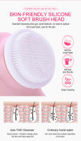 Limpiador facial eléctrico tres en uno, cepillo de limpieza facial con masaje giratorio multifunción, dispositivo de limpieza facial para limpieza de poros y espinillas, rosa - details 5