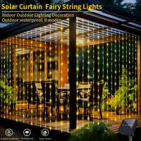 Luces De Tejado LED Solar Para Exteriores Impermeables Con Hilo De Cobre Para Bodas Fiestas Jardín Navidad Decoración Luz De Año Nuevo - details 0