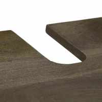 vidaXL Conjunto de muebles de baño 2 piezas madera maciza mango negro - details 4