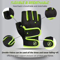 Guantes De Gimnasio MOREOK Antideslizantes Con Almohadillas De 3MM Para Levantamiento De Pesas Y Ejercicios De Kettlebell Para Hombres - details 3