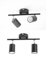Luz De Techo LED Giratoria 2 Vías Con Enchufe GU10 Kit De Iluminación De Trax Para Cocina Dormitorio Showroom Metal Negro - details 10
