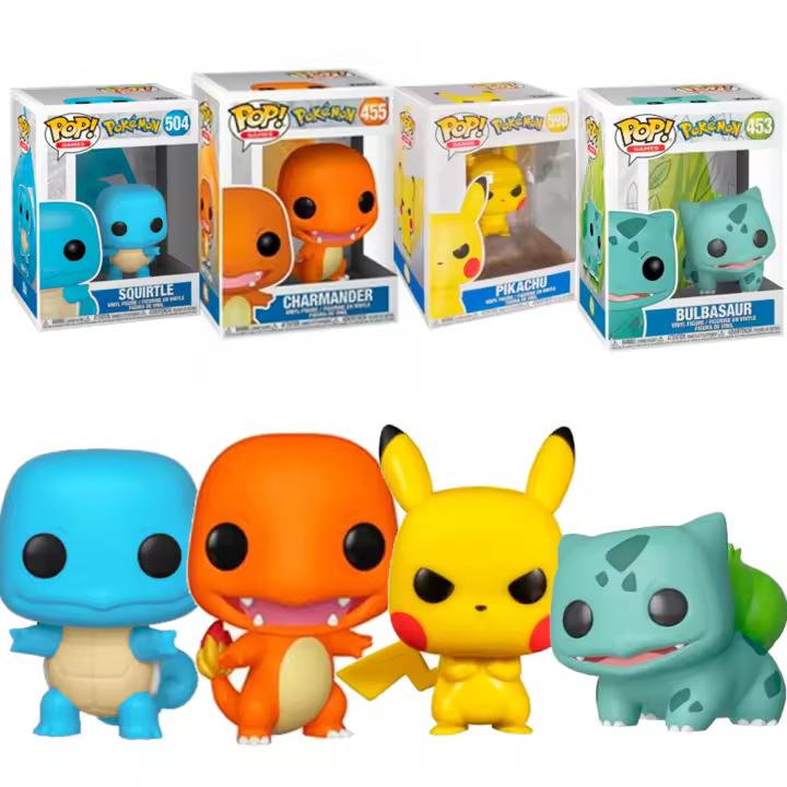 Funko Pack 4 funko Pokemon Grumpy Pikachu   Squirtle Bulbasaur  Charmander  598 453 455 504 ANime Pop Vinyl - 1