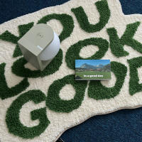 Alfombra De Plush Suave INS Tu Appear Good Letras Antideslizante Absorbente Para Cama Decoración De Hogar Alfombra De Baño Y Puerta - details 3