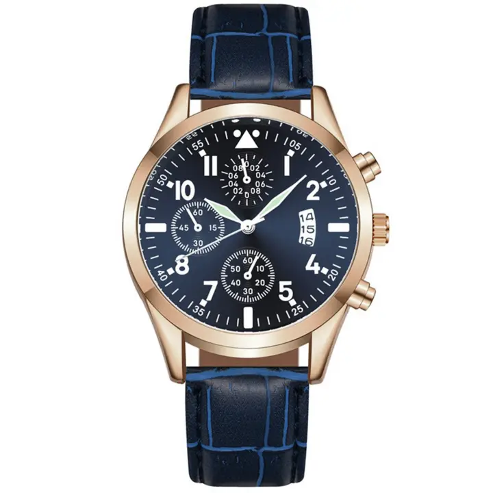 Reloj De Cuero Para Hombre Popular Con Función De Calendario Y Luminiscencia Movimiento Mecánico Cuadrado Acero Inoxidable - 1
