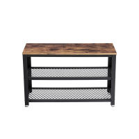 Banco zapatero con asiento y 3 niveles, estantería para zapatos con marco de metal, ideal para entrada, sala de estar y pasillo, 73x30x45 cm - details 7