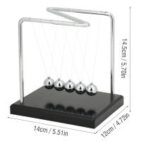 Nuevos Juego De Bolas De Cuerda De Newton Con Base Decoración De Escritorio Para Oficina Y Hogar Gadget De Movimiento Cinético Metal - details 3
