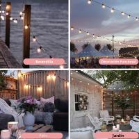 Luces De Cadena De Globos LED G40 Impermeables Y Resistentes Al Choque 220V 12M Para Exterior Patio Jardín Decoración De Navidad Y Fiesta Todo Año Con Bombillas De Plástico - details 2