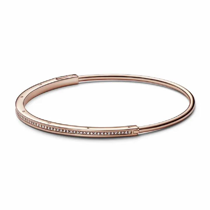 Pulsera Pandora Rose Rígida Signature I-D Pavé - 1