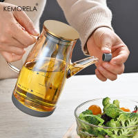 Botella De Aceite De Vidrio 600/800/1000ML Con Tapa De Acero Inoxidable Anti-Rotura Y Antideslizante Para Barbacoa Y Condimentos - details 1