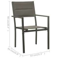 vidaXL Juego de comedor para jardín 3 piezas acero - details 7