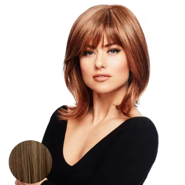 Peinado Straight & Chic Peluca Rubio Dorado Oscuro - 1