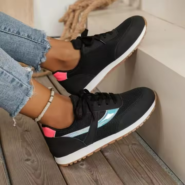 Zapatillas De Plataforma Para Mujer 2024 Cuero Sintético Casual Deportivas Zapatos De Salida Vulcanizados Tacón Bajo Cómodo Para Primavera/Otoño - 1