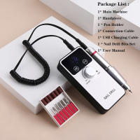 Nueva Máquina De Uñas Eléctrica Profesional 45000RPM Recargable Accesorios De Uñas Pulidora De Esmalte De Gel Bajo Ruido Color Blanco / Negro - details 9