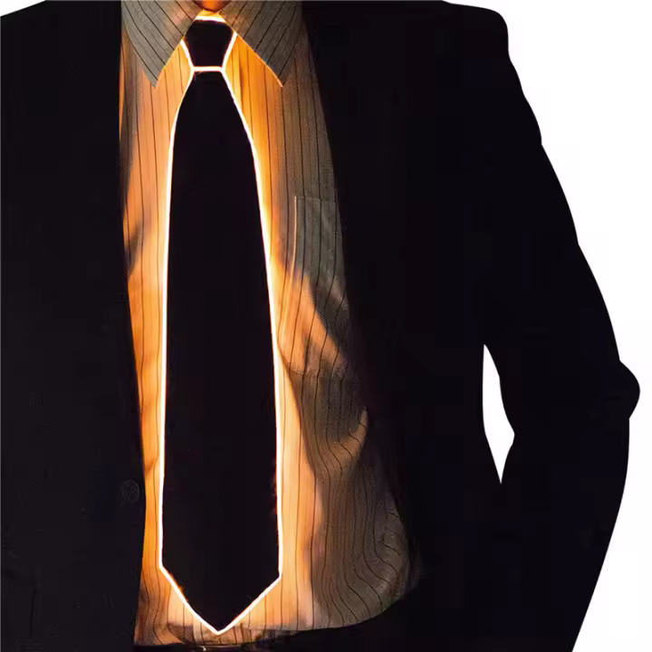Corbata LED Brillante Para Hombres Cable Eléctrico De Luz LED Para Fiestas Halloween Navidad Decoración De Ropa Para DJ Bar Club Escenario Propiedad - 1