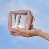 Bolsa De Maquillaje Para Mujer Transparente Con Cierre De Cremallera Impermeable Grande Bolsa De Lavado Para Viajes - details 3