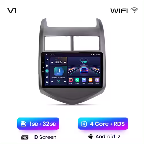 Junsun Android 13 Radio Para Chevrolet Aveo 2 Sonic T300 2011 2012 2013 2014 2015 DSP Navegación GPS Reproductor Multimedia 2 DIN Inalámbrico CarPlay Android Auto Radio - 1