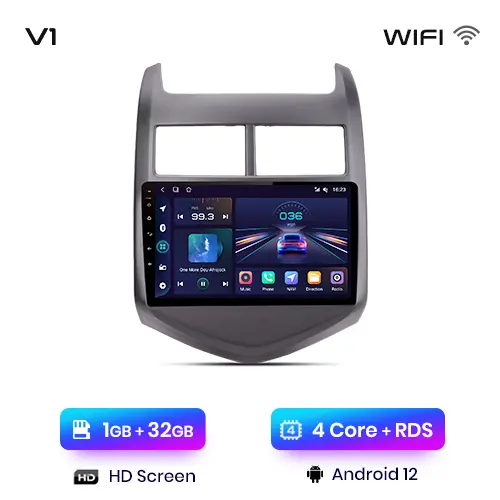 Junsun Android 13 Radio Para Chevrolet Aveo 2 Sonic T300 2011 2012 2013 2014 2015 DSP Navegación GPS Reproductor Multimedia 2 DIN Inalámbrico CarPlay Android Auto Radio - 1