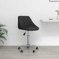 vidaXL Silla de oficina giratoria de cuero sintético en color Blanco/Negro | cómodas modernas ergonómicas para comedor cocina salón hogar - details 1