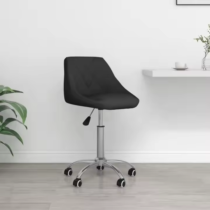 vidaXL Silla de oficina giratoria de cuero sintético en color Blanco/Negro | cómodas modernas ergonómicas para comedor cocina salón hogar - 1