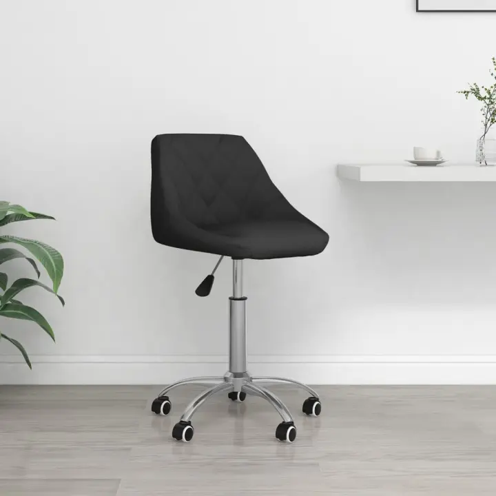 vidaXL Silla de oficina giratoria de cuero sintético en color Blanco/Negro | cómodas modernas ergonómicas para comedor cocina salón hogar - 1
