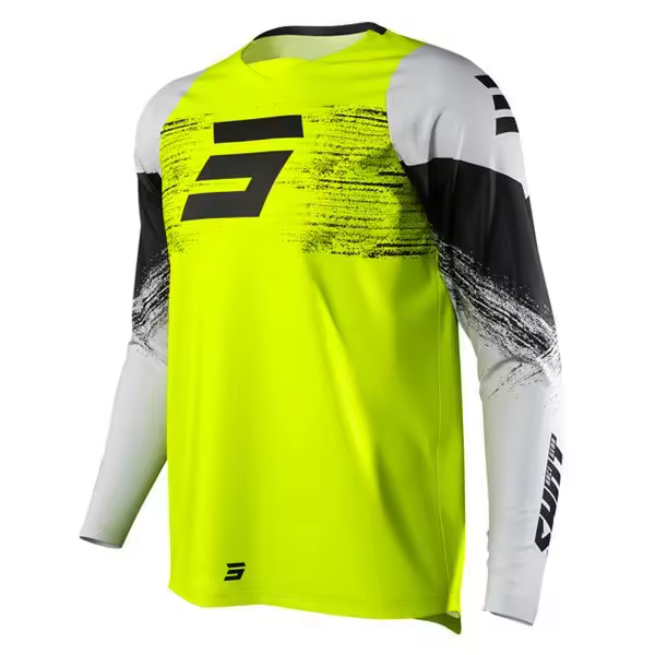 CAMISETA DE MOTOCROSS SHOT RAW BURST AMARILLO FLUORESCENTE TALLA L - 1